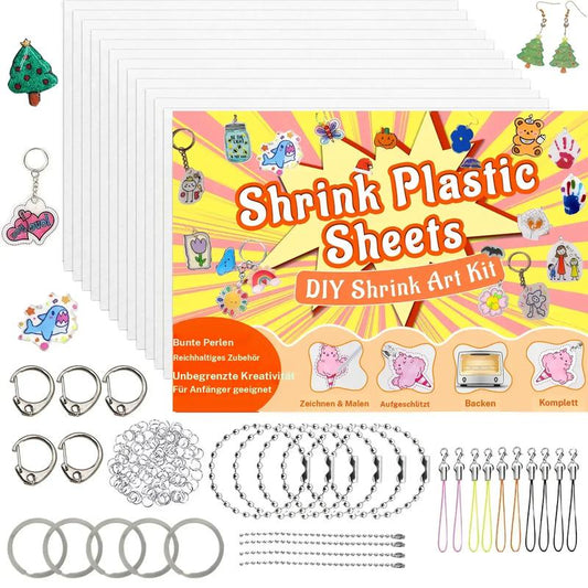 ✂️ Creatief Plezier voor Kinderen – Krimpen & Verrassen!🧒DIY Shrinky Dinks sleutelhangerset, knutselactiviteiten voor kinderen en feestartikelen