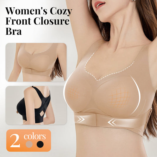 💕Cozy Naadloze Push Up BH met voorsluiting voor vrouwen🎁