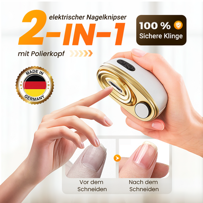✂️ Knipt & Polijst in Één Apparaat🔥 2-in-1 Elektrische Nagelknipper – Halve Prijs