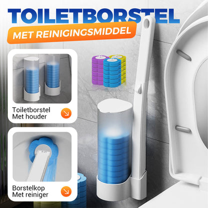 🚽✨ Nieuw Jaar, Hygiënisch Toilet in Eén Beweging🎉Toiletborstels met reinigingsmiddel