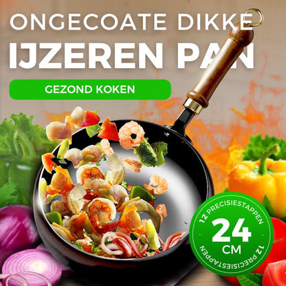 🍳🔥 Professioneel bakken zonder coating – Dikke IJzeren Pan nu -50%