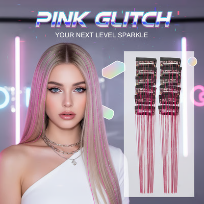 🏆Flash 50%⚡ Meer dan 50.000 verkocht! Bijna uitverkocht - ✨Clip-in Tinsel haarextensies (een set van 7 stuks)