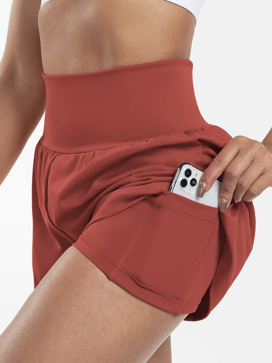 ✨️2025 Hot Sale 49% UIT🥰High Waisted 2-in-1 Yoga Shorts & Zijzakken