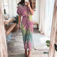 💖Dames Satijnen Button Down Jurk