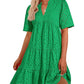⏰2025 Hot Sale - Damen Elegante Hollow Out Spitze Rüsche Casual Mini Kleider