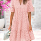 ⏰2025 Hot Sale - Damen Elegante Hollow Out Spitze Rüsche Casual Mini Kleider