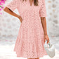 ⏰2025 Hot Sale - Damen Elegante Hollow Out Spitze Rüsche Casual Mini Kleider