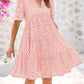 ⏰2025 Hot Sale - Damen Elegante Hollow Out Spitze Rüsche Casual Mini Kleider