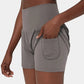 ✨️2025 Hot Sale 49% UIT🥰High Waisted 2-in-1 Yoga Shorts & Zijzakken
