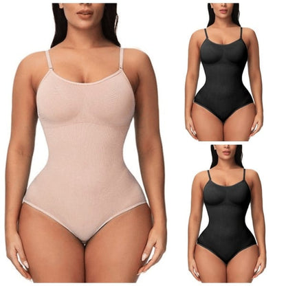 🔥🖤 50% KORTING! Gladmakende Naadloze Bodysuit – Onzichtbaar onder elke outfit
