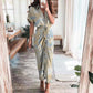 💖Dames Satijnen Button Down Jurk