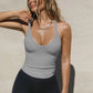 Lente 2024 Nieuwe dames fitness mouwloze gebreide tanktop