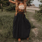 Casual maxi-rok voor dames met trekkoorden aan de zijkant
