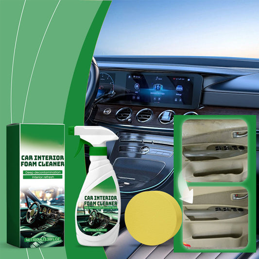 🌟BUY 4 GET 4 FREE🌟Effectieve schuimreiniger voor auto-interieur met spons