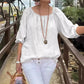 🔥49% OFF TODAY🔥Women's Plus Size Casual Top with Elastic Midi-Sleeve