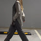 Fashion Patchwork Irregular Lace-Up Shirt & Broek Tweedelige Set
