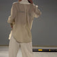 Fashion Patchwork Irregular Lace-Up Shirt & Broek Tweedelige Set