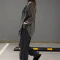 Fashion Patchwork Irregular Lace-Up Shirt & Broek Tweedelige Set