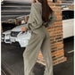 Nieuw product hete verkoop 50% korting❤️‍🔥Tweedelige gebreide jas en broek voor dames met knopen