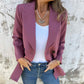 Modieuze massieve kleur lange mouwen blazer
