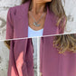 Modieuze massieve kleur lange mouwen blazer