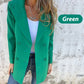 Modieuze massieve kleur lange mouwen blazer