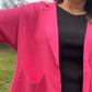 Dames cardigan met kraag voorzien van zakken