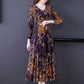 Elegante jurk met bloemenprint en V-hals