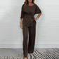 🎉Nieuwe productpromotie 49% korting💖 Zachte 2-delige damesoutfit met lange mouwen