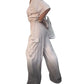 Dames-T-shirt met ronde hals en broek Tweedelig pak