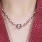 💜Fonkelende magnetische rijnsteen bal kraal ketting