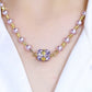 💜Fonkelende magnetische rijnsteen bal kraal ketting