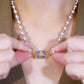 💜Fonkelende magnetische rijnsteen bal kraal ketting