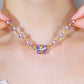 💜Fonkelende magnetische rijnsteen bal kraal ketting