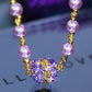 💜Fonkelende magnetische rijnsteen bal kraal ketting