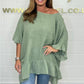 Zomeruitverkoop 41% korting🔥Loose Pleated Off Shoulder Blouses for Women