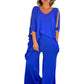 🤩Vrouwen 2-Delige Stel Ongedwongen Losse Topje & Wijde Broek