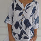 Bedrukt shirt met V-hals