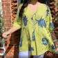 Bedrukt shirt met V-hals