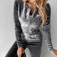 Dames Sweat Set met 2-delig fluwelen ritssluiting