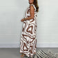 Jumpsuit met wijde pijpen en geometrische prints voor dames in de zomer