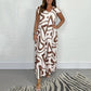 Jumpsuit met wijde pijpen en geometrische prints voor dames in de zomer