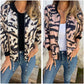 Bomberjack met rits en zebraprint voor dames in de herfst