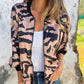 Bomberjack met rits en zebraprint voor dames in de herfst