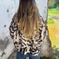 Bomberjack met rits en zebraprint voor dames in de herfst