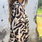 Bomberjack met rits en zebraprint voor dames in de herfst