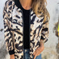 Bomberjack met rits en zebraprint voor dames in de herfst