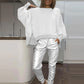 2-delige outfit voor vrouwen: Set van oversized sweatshirt en joggingbroek