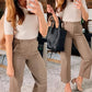🔥2025 HOT SALE🔥Stretch Twill Cropped Broek met Wijde Pijpen
