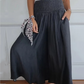 Dames Trendy Hoge Taille Wijde Been Jeans met Zakken